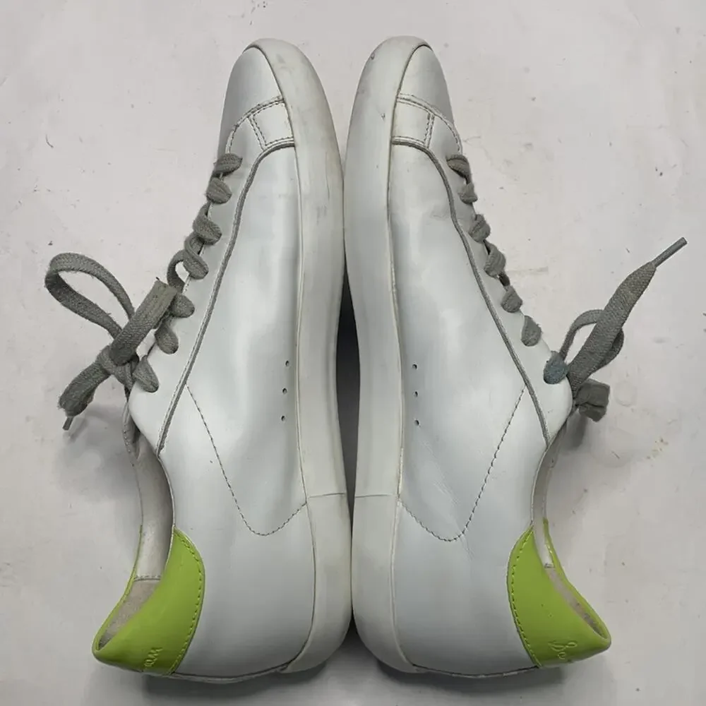 Sam Edelman Areson White Leather Sneakers S-130 Sz 39 EU / 9 US